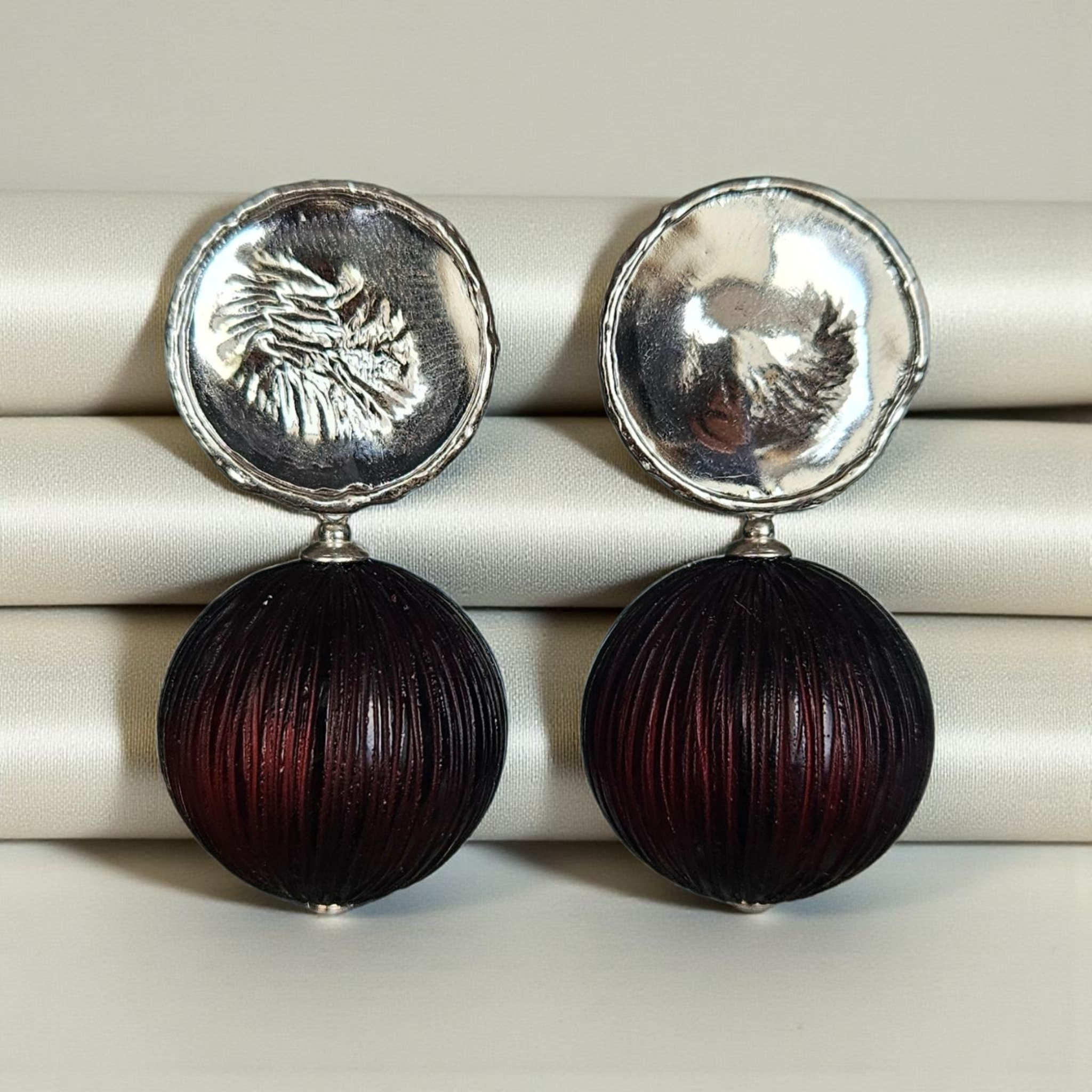 Burgundy - earrings
