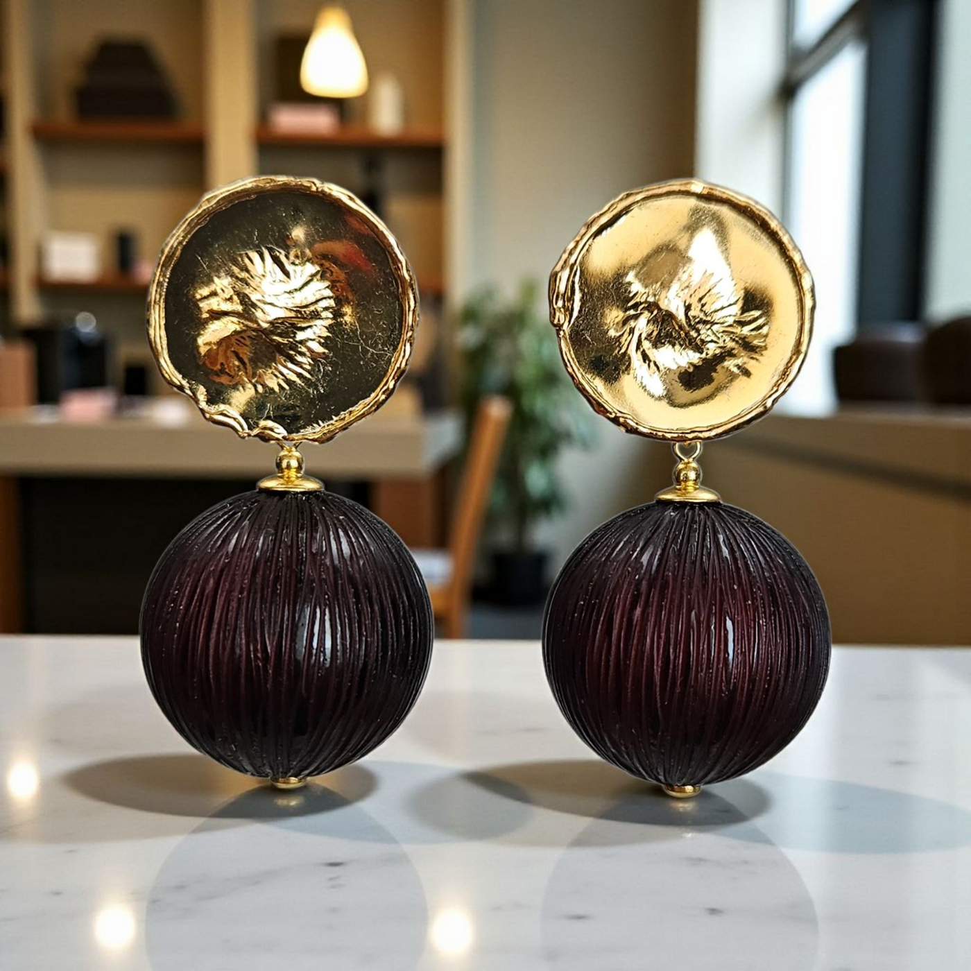 Burgundy - earrings