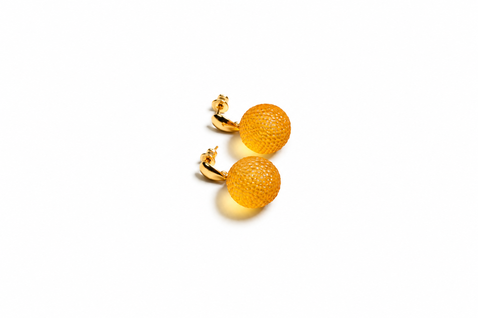 Soline Baltic amber drop earrings in honey snake-skin amber — handcrafted in Lithuania by AMBER999