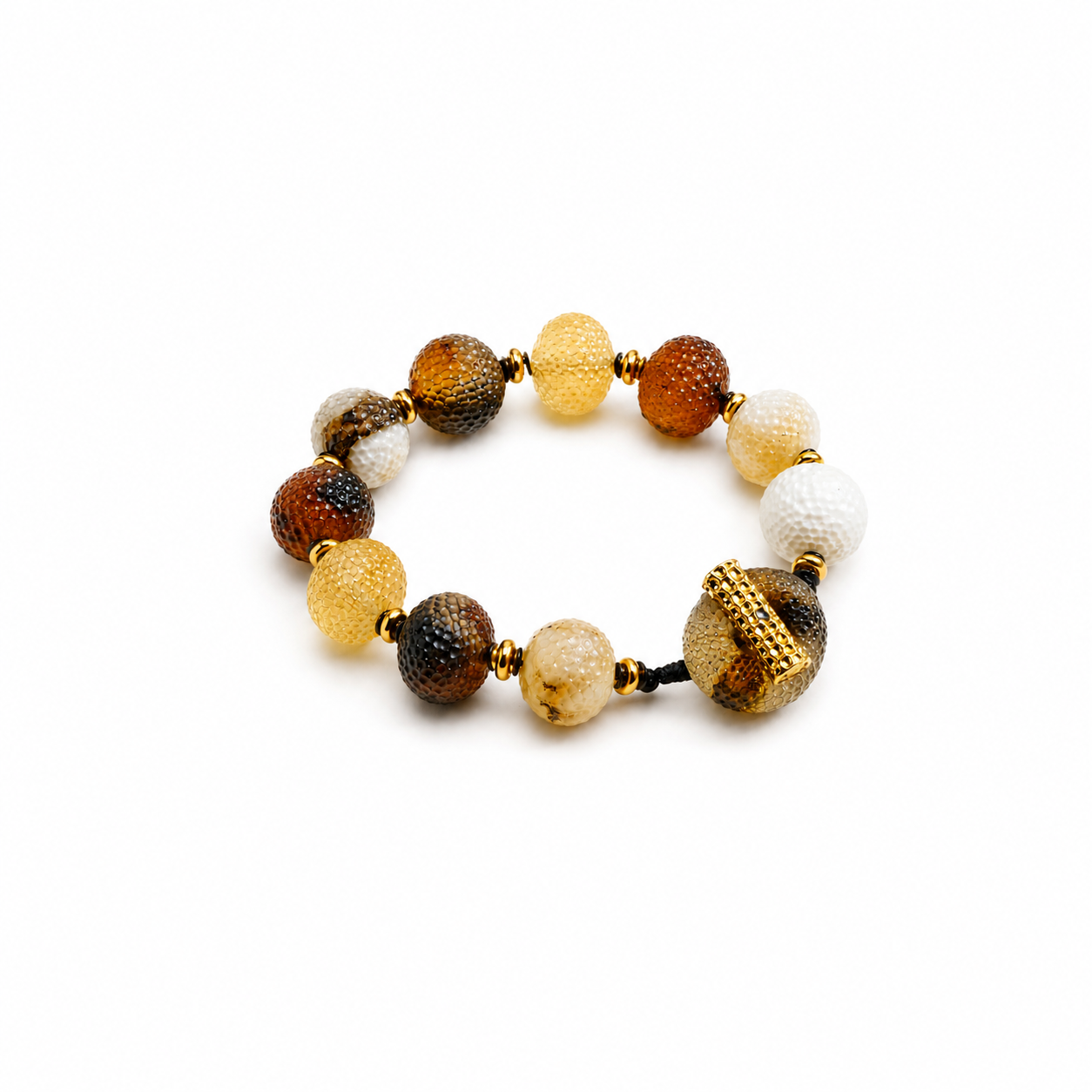 Cibea Baltic amber bracelet in multicolour amber — handcrafted in Lithuania by AMBER999 — Baltijos gintaro papuošalai, rankų darbas Lietuvoje